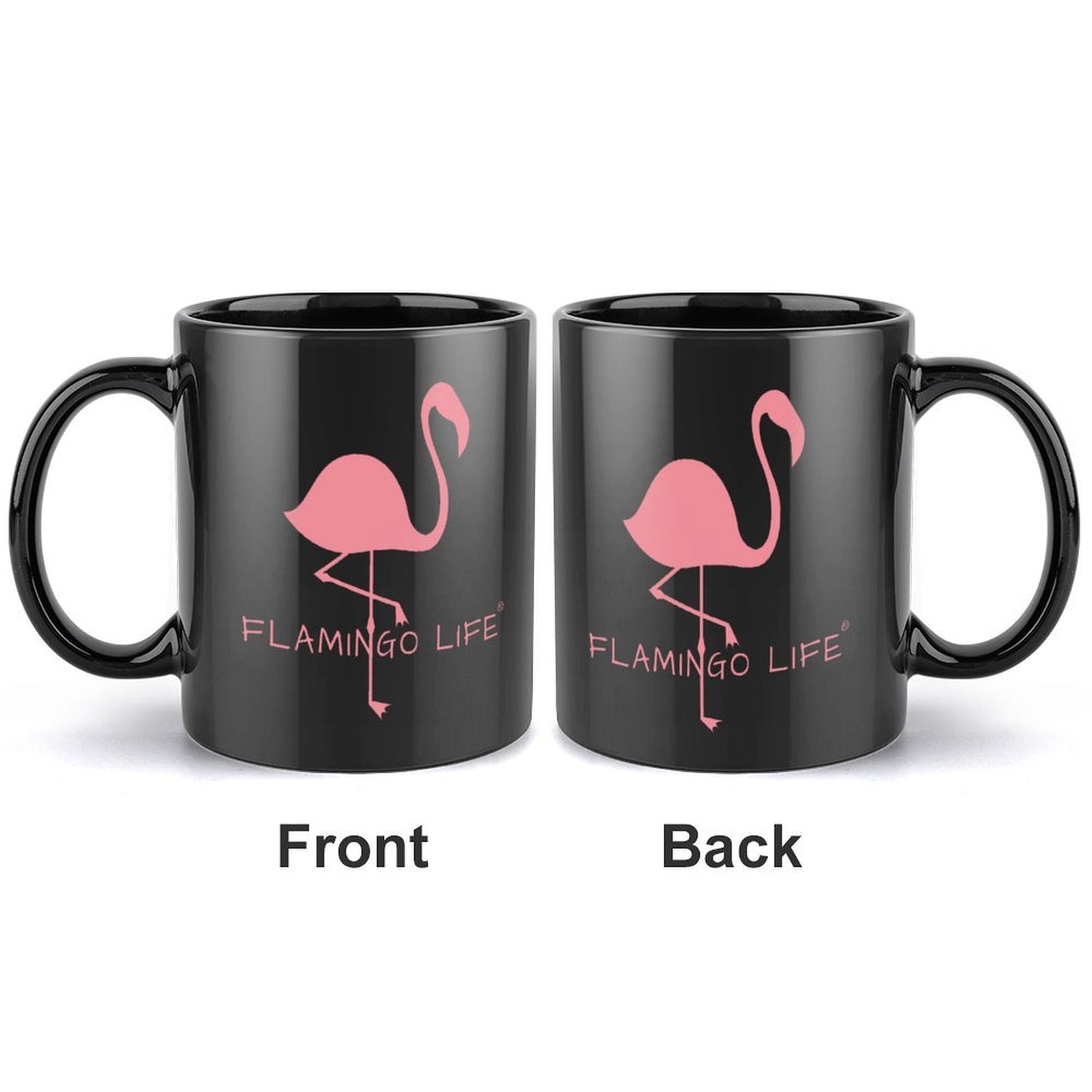 Flamingo Life® Black Mug