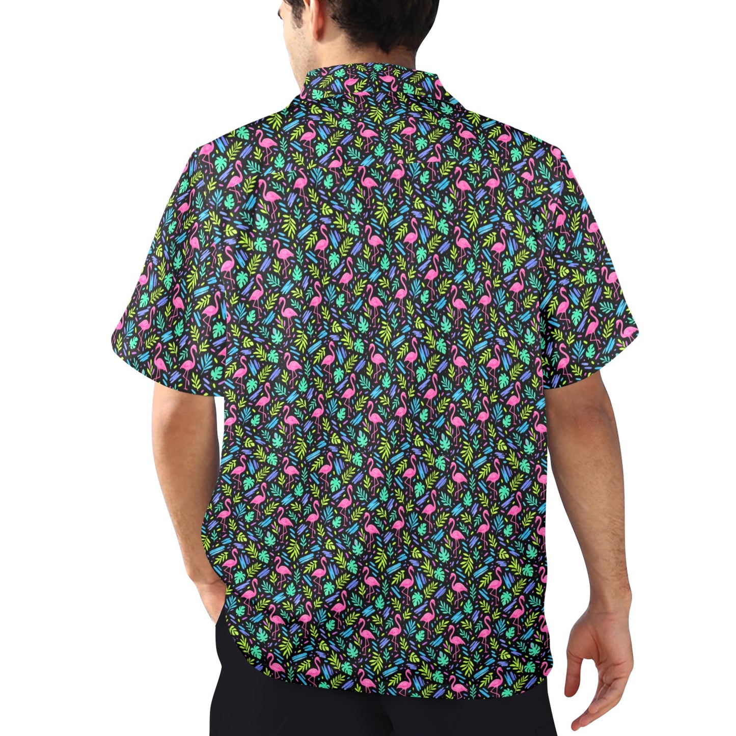 Neon Keys Flamingo Life Hawaiian Shirt