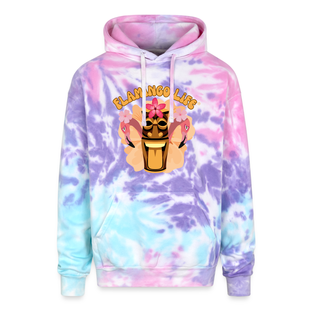 Flamingo Life® Adult Tie Dye Hoodie - cotton candy