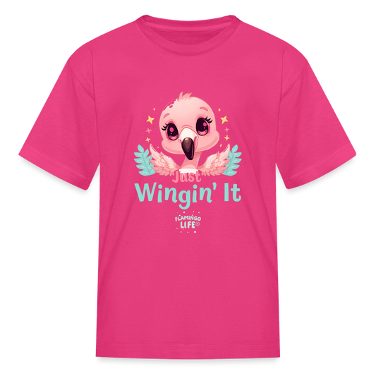 Just Wingin' It Kids' T-Shirt - fuchsia