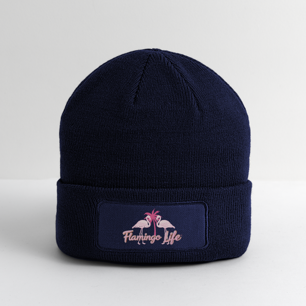 Flamingo Life Patch Beanie - navy