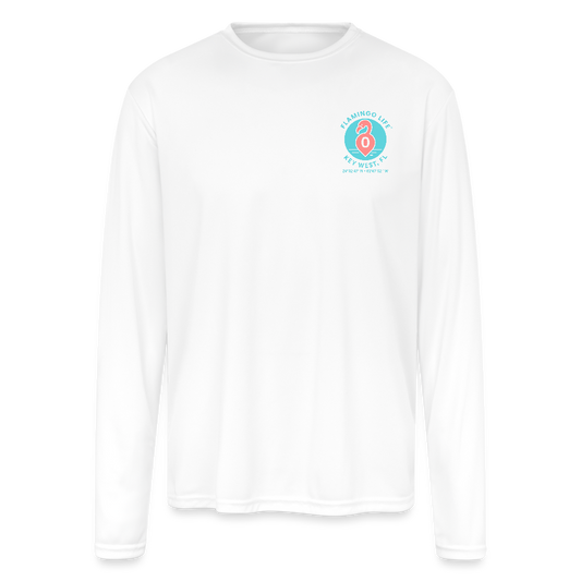 Mile 0 Men's Moisture Wicking Long Sleeve T-Shirt - white