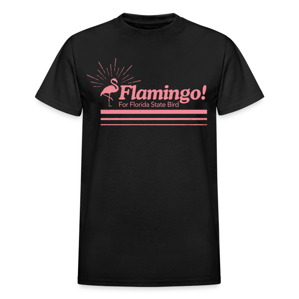 Flamingo For Florida State Bird Adult T-Shirt - black
