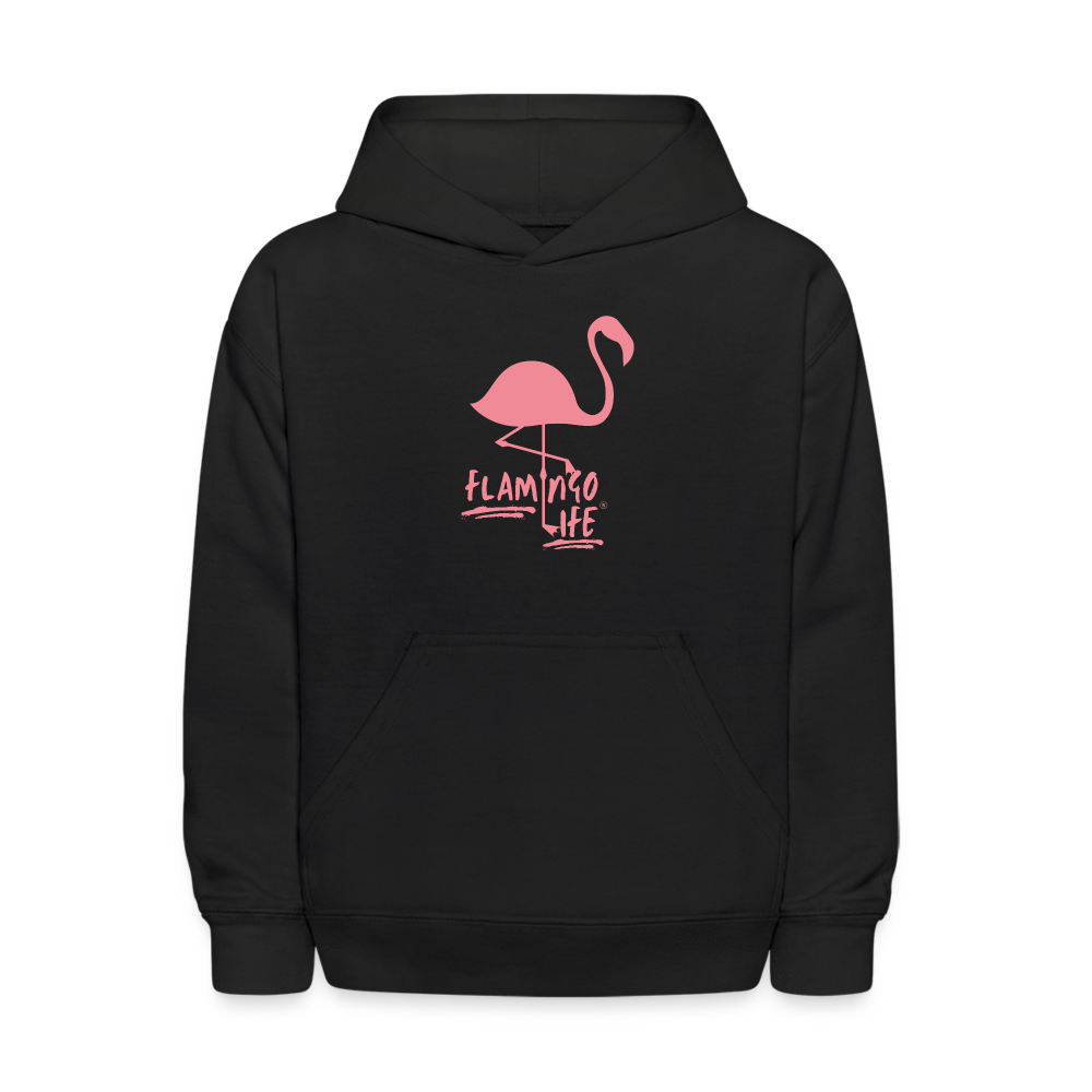 Flamingo Life Kids' Hoodie - black