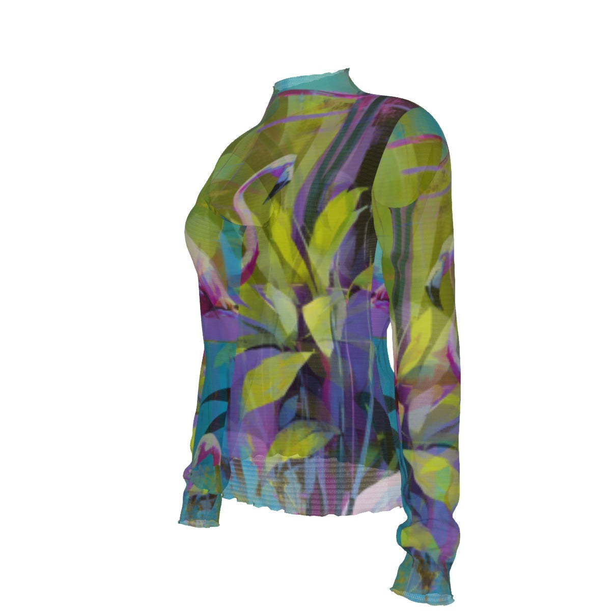Electric Paradise Flamingo Life Women's Mesh T-shirt