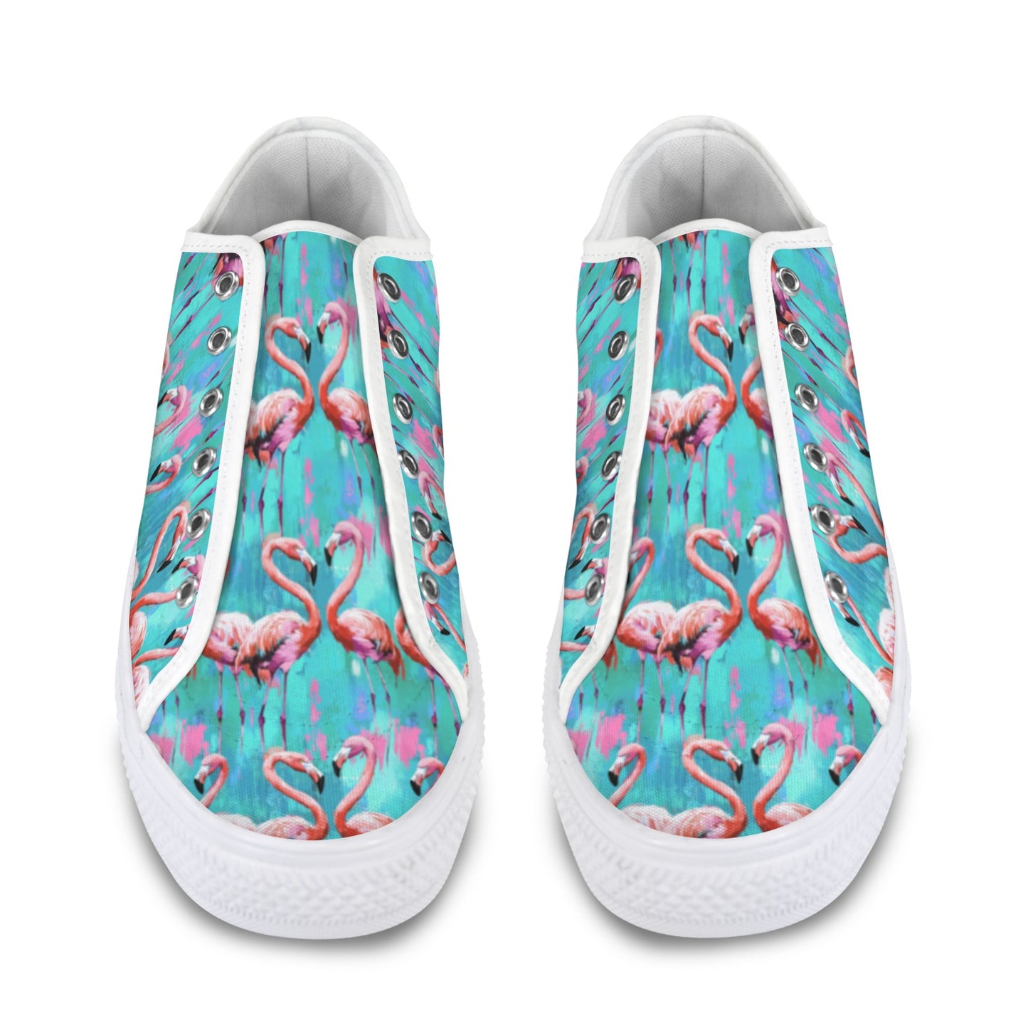 Flamingos in a Row Women's Sneakers