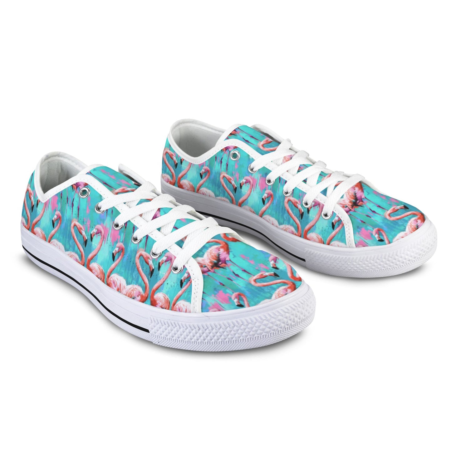 Flamingos in a Row Women's Sneakers