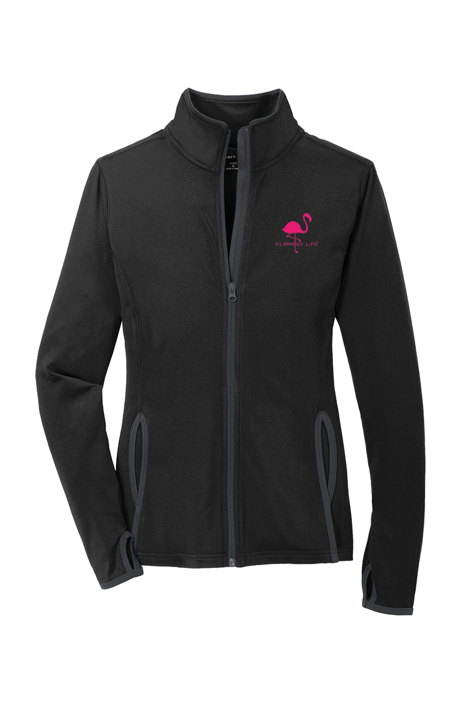 Flamingo Life Womens Sport-Wick Contrast Jacket