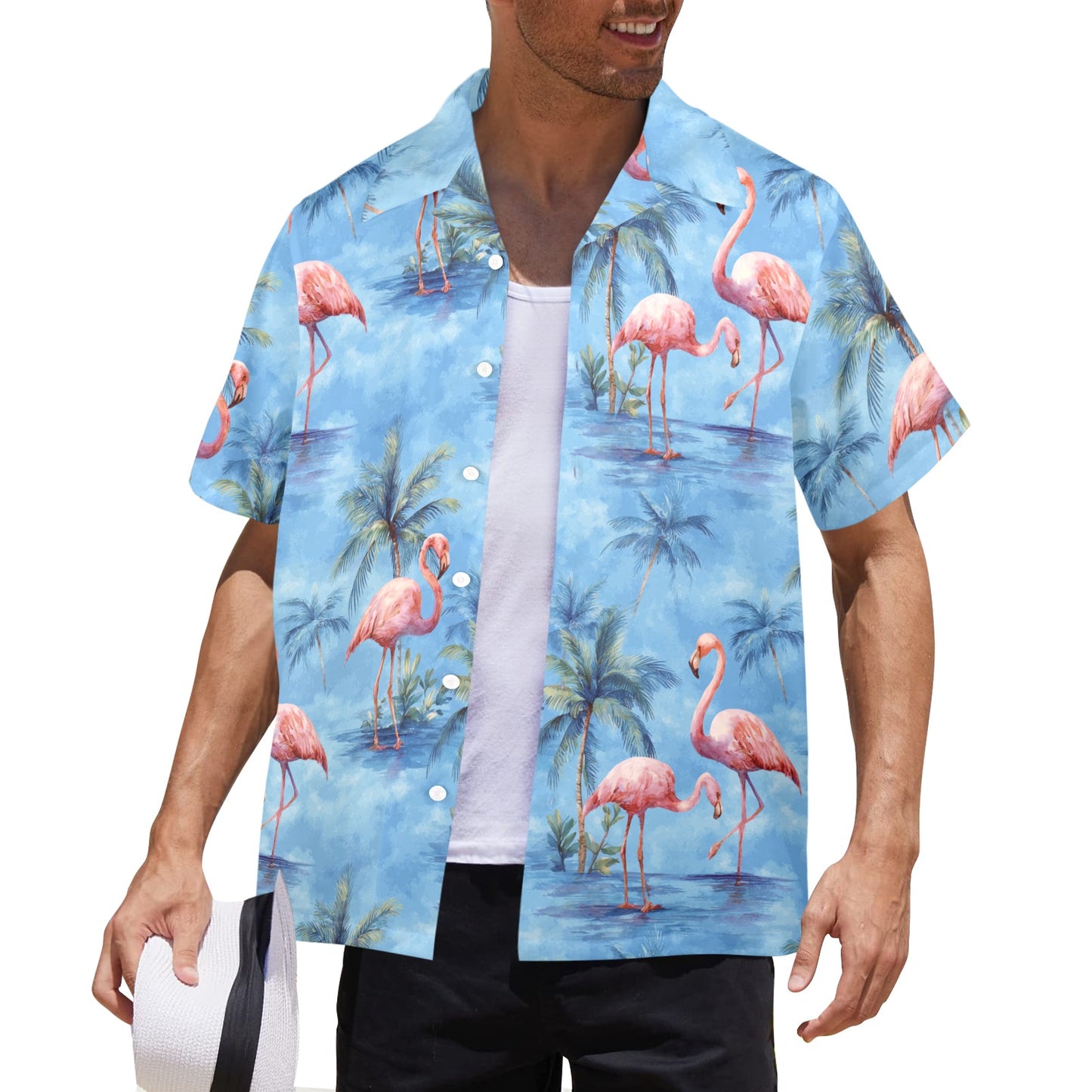 Flamingos on My Shirt - Hawaiian Shirt