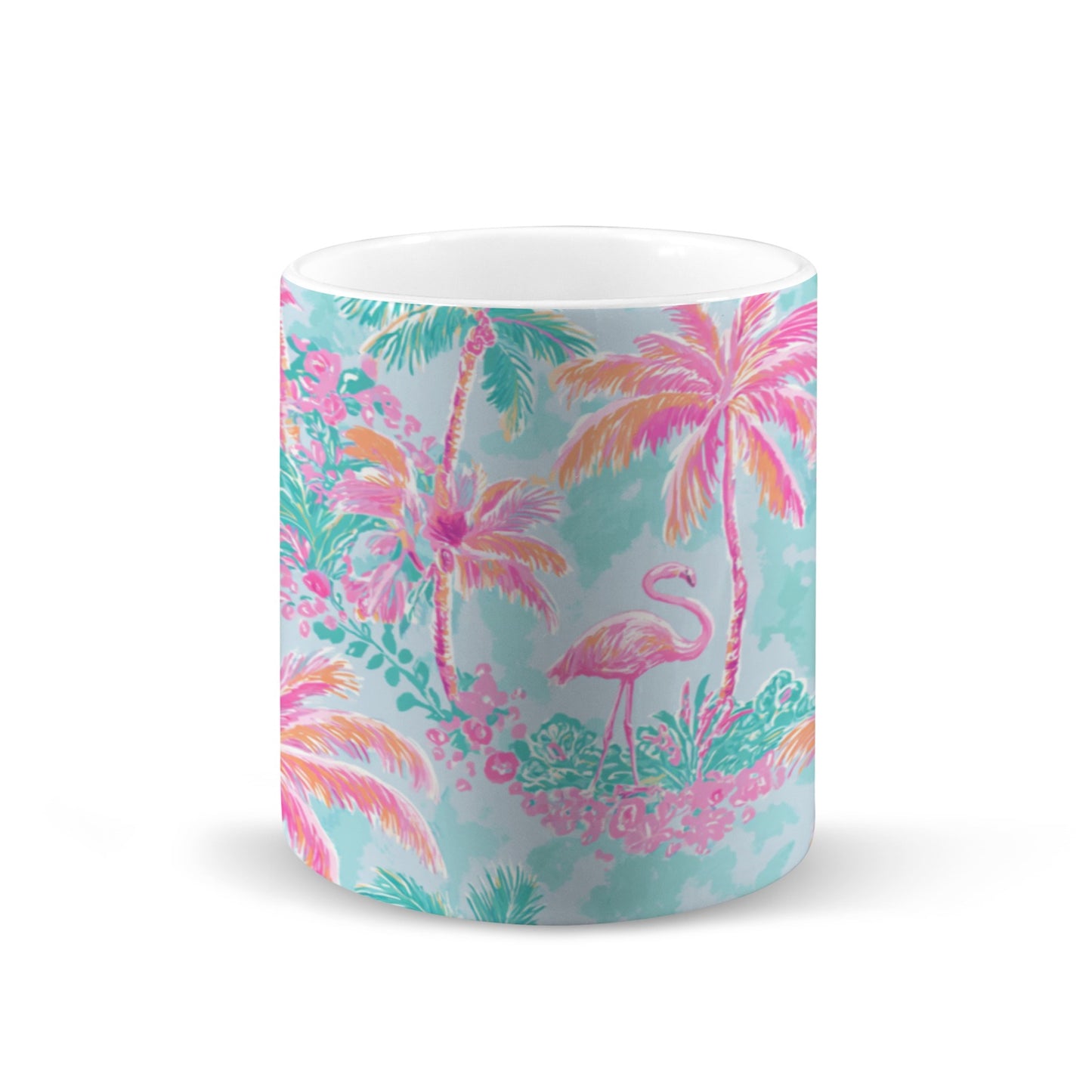 Palm Breeze Flamingo Garden Mug Set