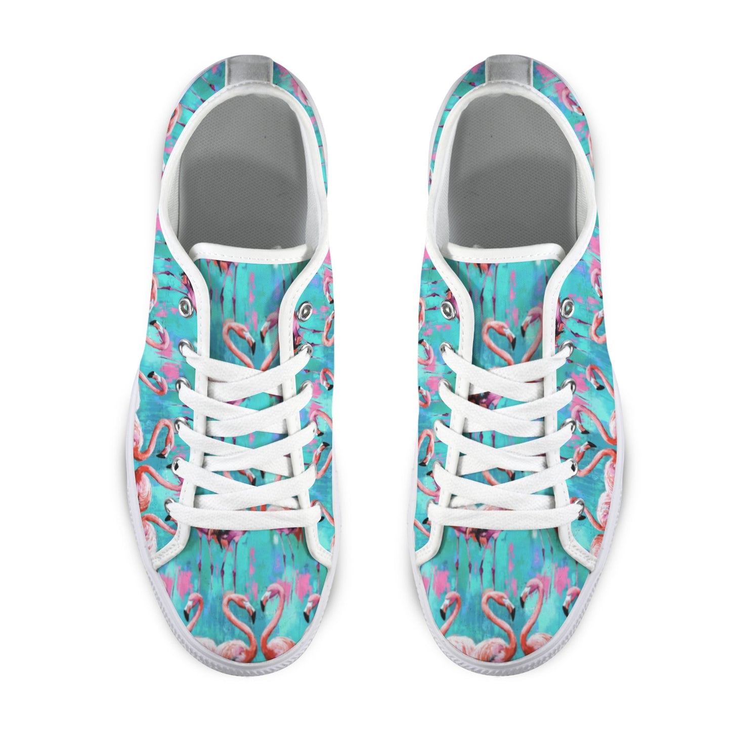 Flamingos in a Row Women's Sneakers