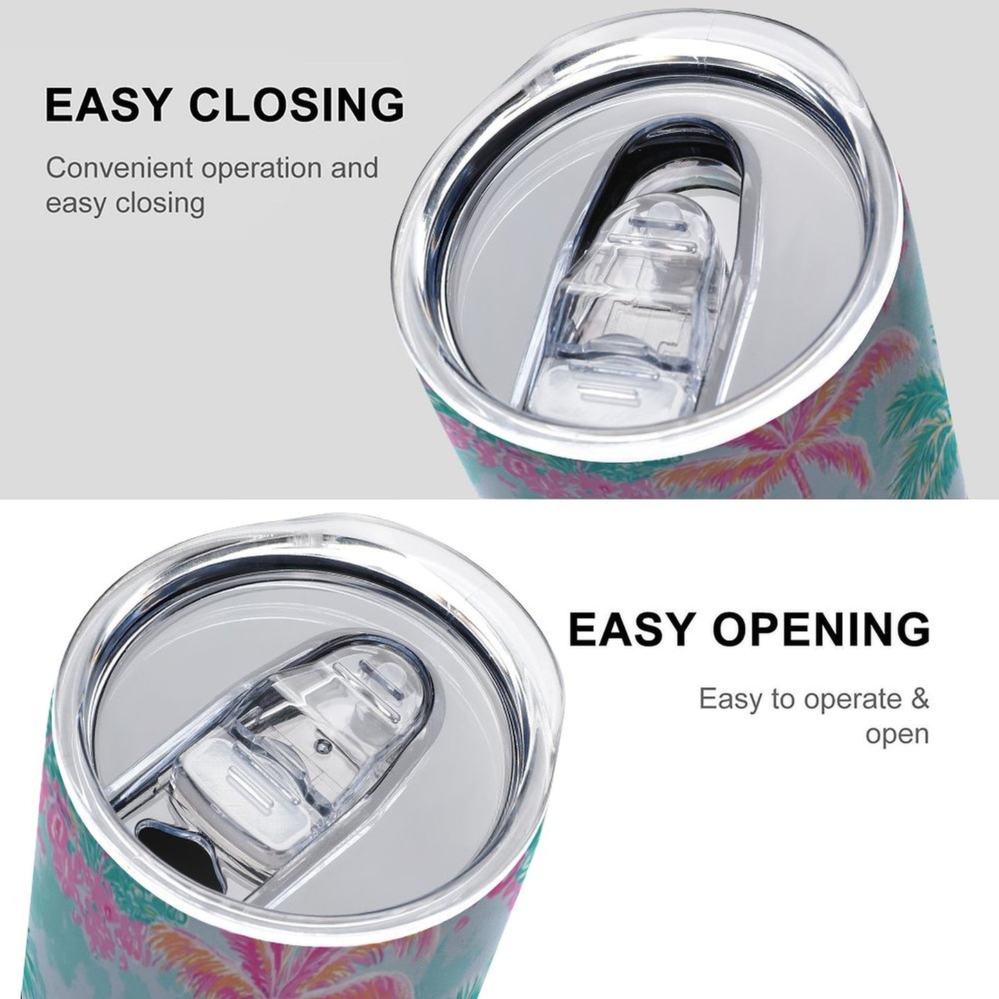 Palm Breeze Flamingo Garden Stainless Steel Tumbler 20 oz (Made in USA)