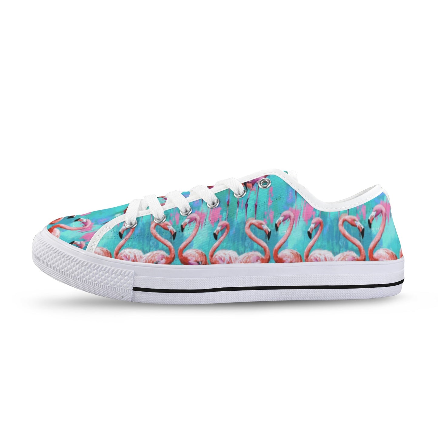 Flamingos in a Row Women's Sneakers