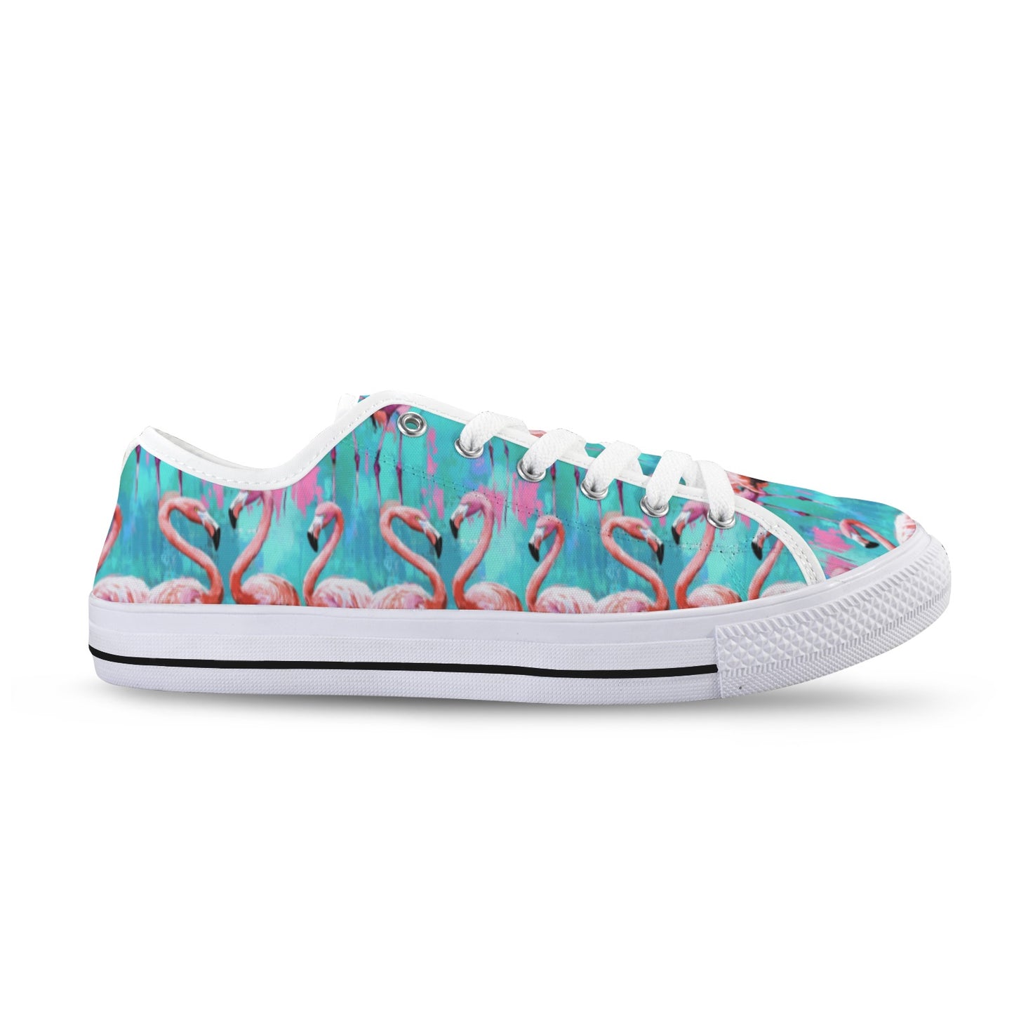 Flamingos in a Row Women's Sneakers