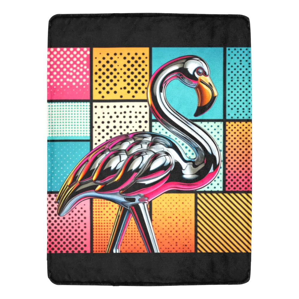 Pop Goes the Flamingo Blanket- 60x80 - Made in USA