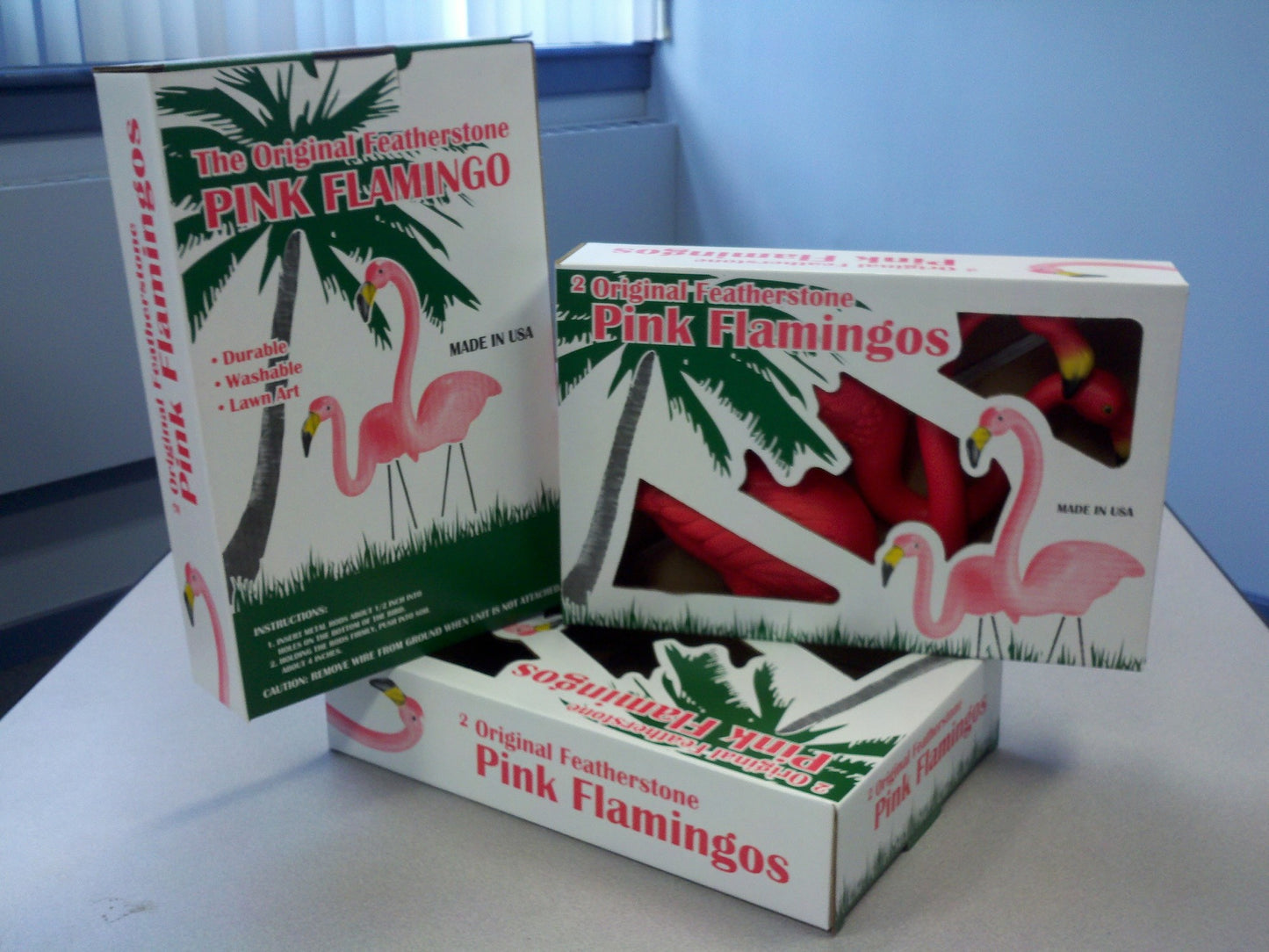 The ORIGINAL PINK FLAMINGO | Don Featherstone Union 31" & 25" Pink Flamingos - The Flamingo Shop