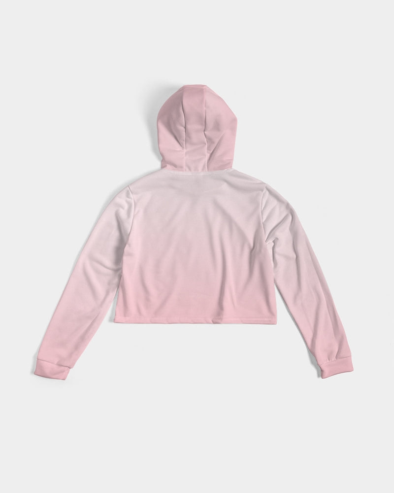 Pink Gradient Women's Cropped Hoodie - Flamingo Life®