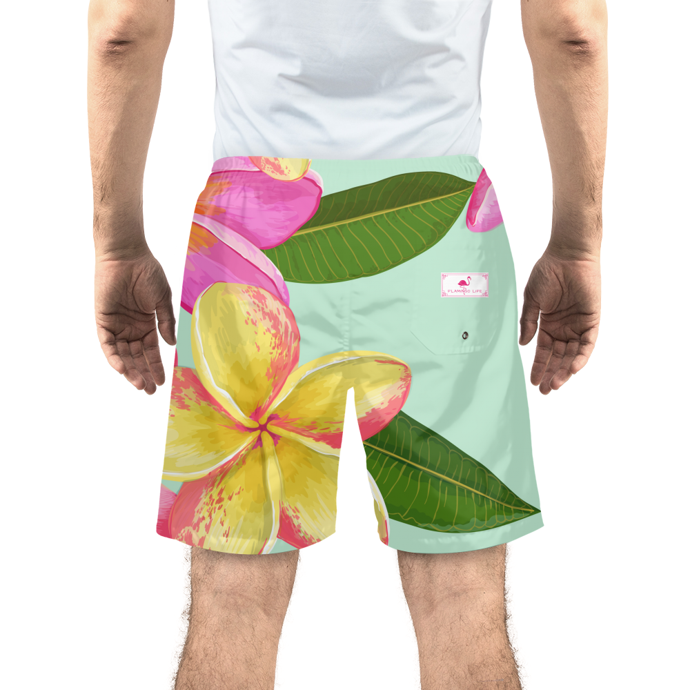 Tropical Flowers Men's Swim Trunk