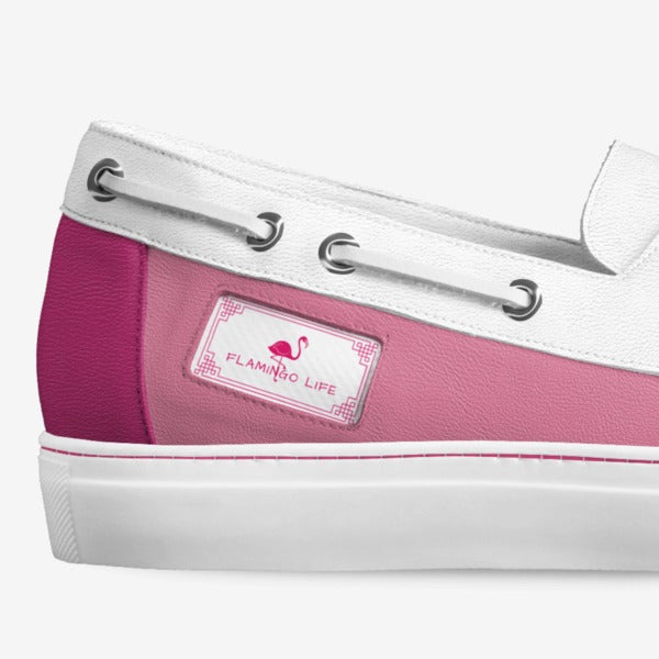 Flamingo Life Italian Leather Boat Sneakers - The Flamingo Shop