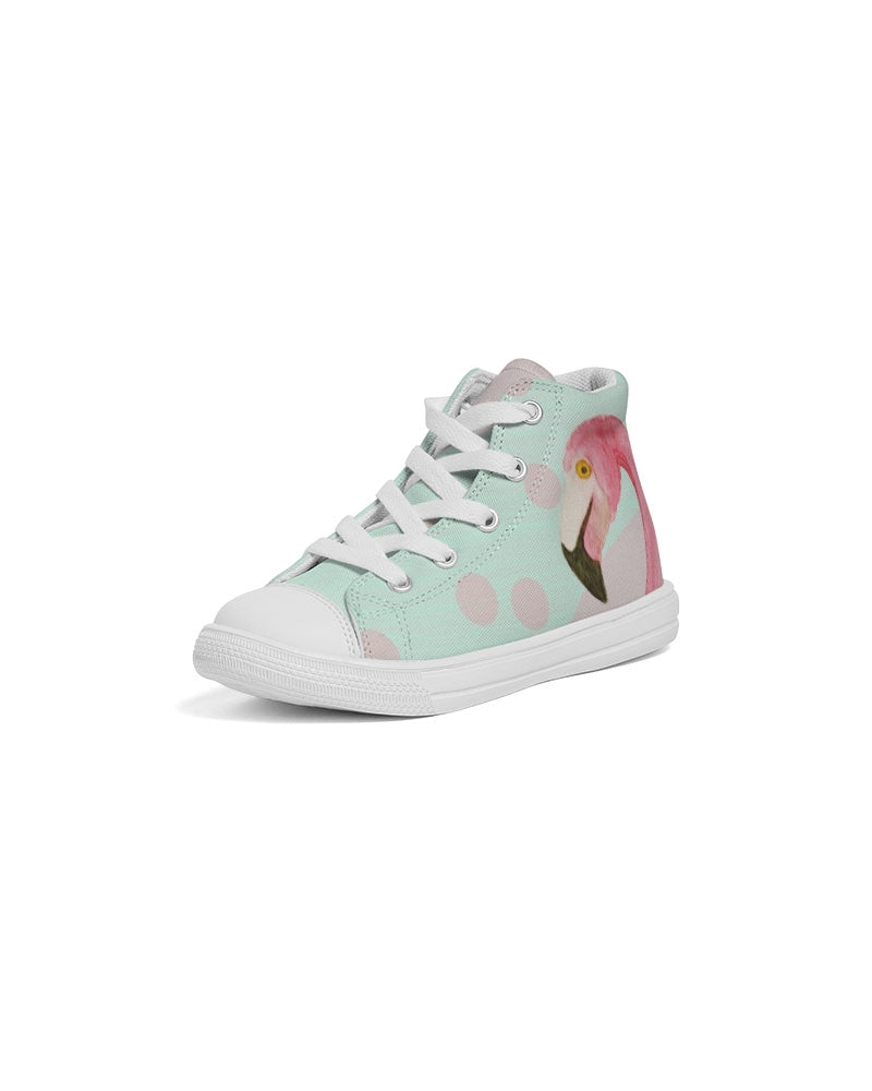 FLAMINGO FUN Kids Hightop Canvas Shoe - The Flamingo Shop