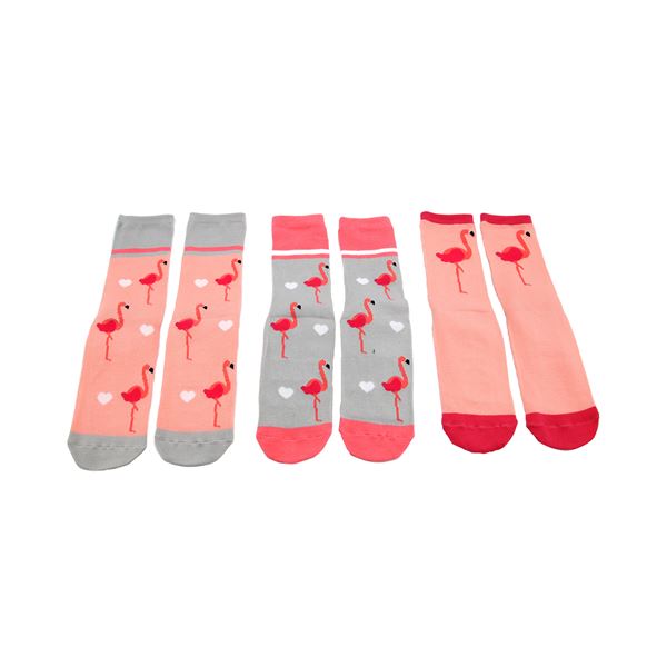 FLAMINGO SAYINGS NON-SKID CREW SOCKS