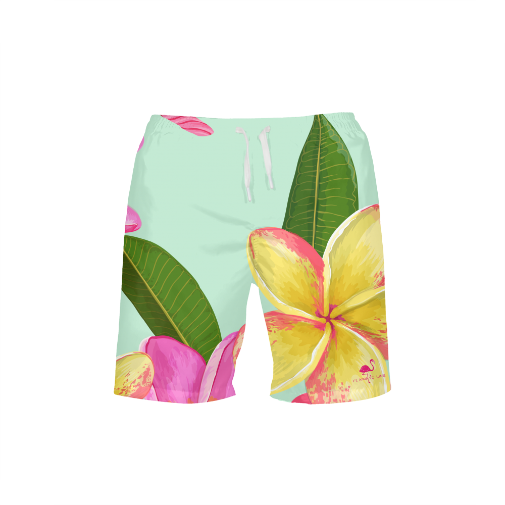 Tropical Flowers Men's Swim Trunk