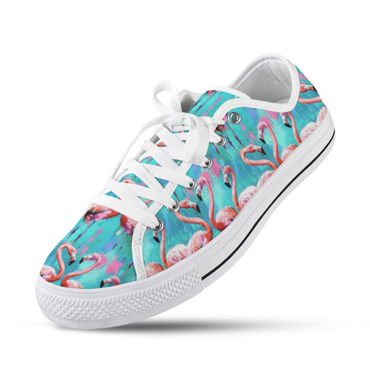 Flamingos in a Row Women's Sneakers