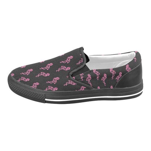 Flamingo Life® Neon Flamingo Men’s Slip-on Canvas Shoes