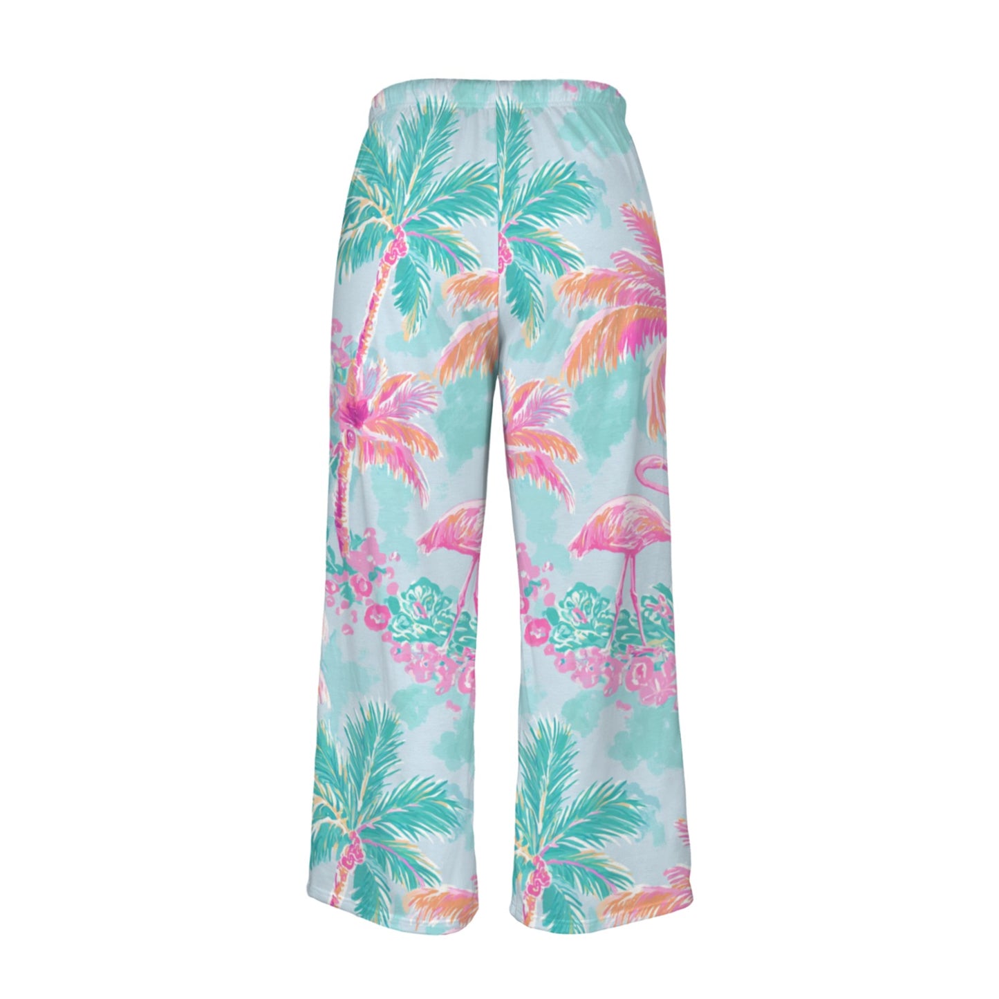 Palm Breeze Flamingo Garden Womens Long Pajama Pants