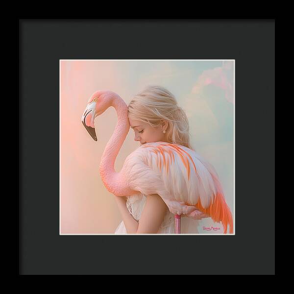 Feathered Embrace by Rachel Michelle - Digital Art Framed Print