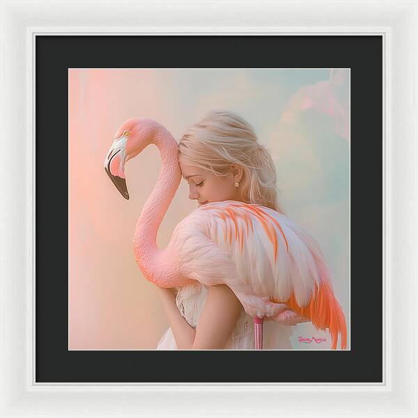 Feathered Embrace by Rachel Michelle - Digital Art Framed Print