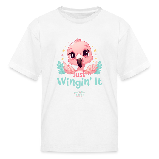 Just Wingin' It Kids' T-Shirt - white