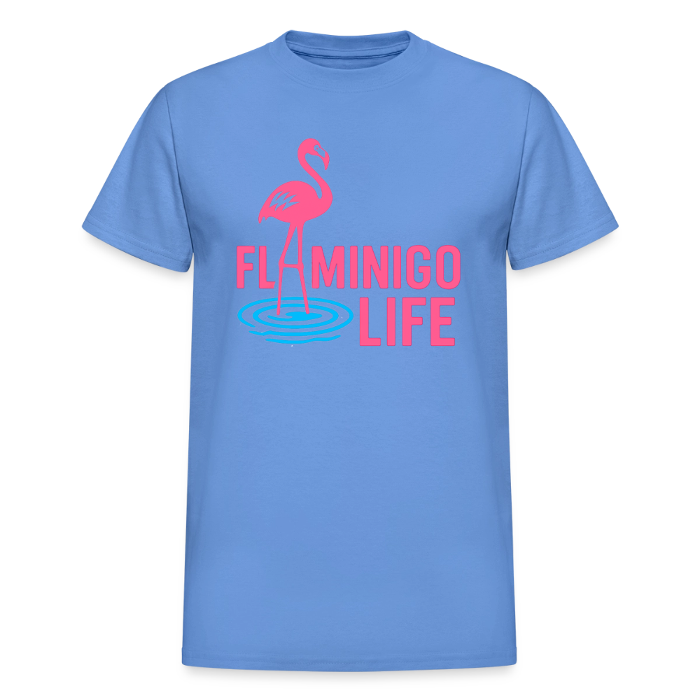 Flamingo Life Ultra Cotton Adult T-Shirt - carolina blue