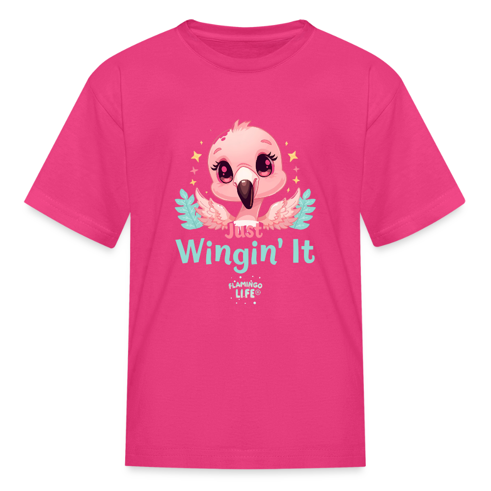 Just Wingin' It Kids' T-Shirt - fuchsia
