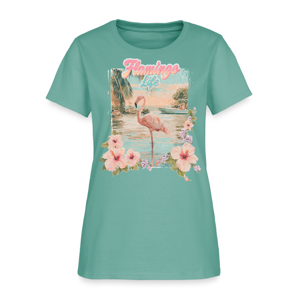 Flamingo Life FL Keys Women's T-Shirt - aquatic
