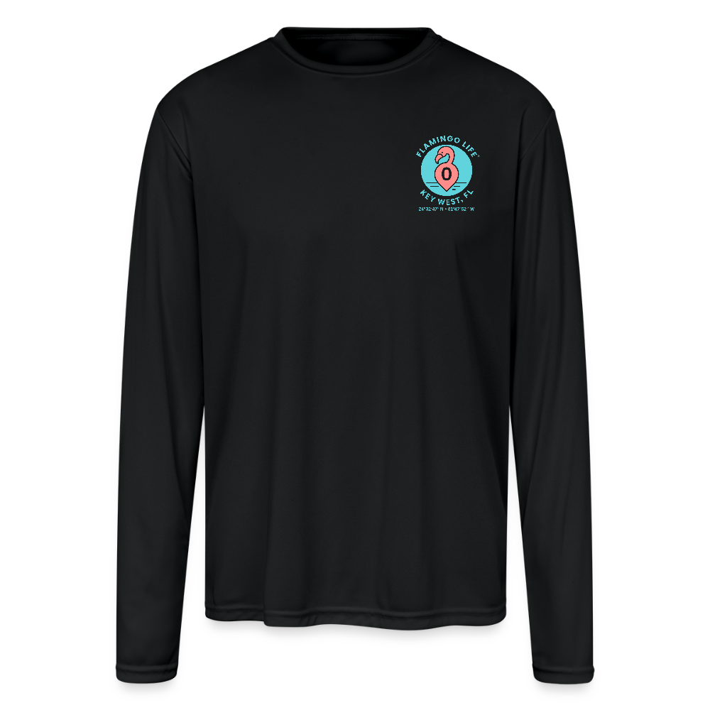 Mile 0 Men's Moisture Wicking Long Sleeve T-Shirt - black