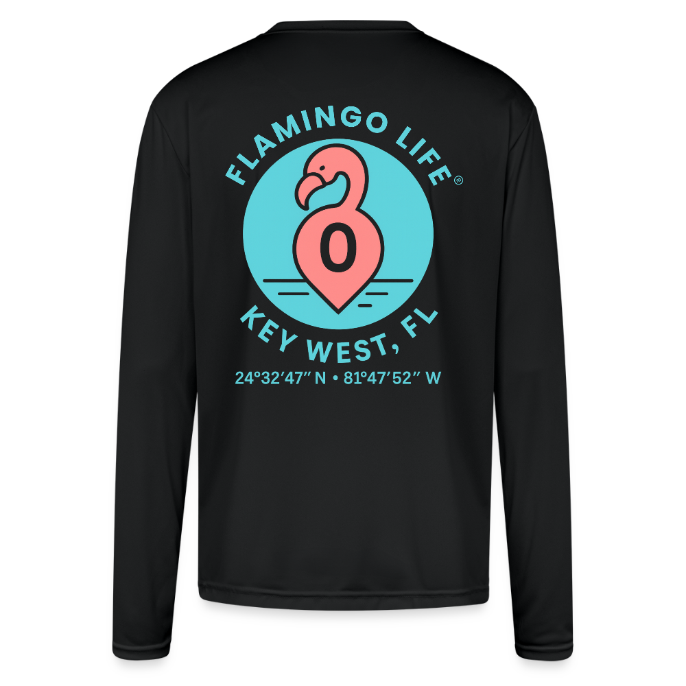 Mile 0 Men's Moisture Wicking Long Sleeve T-Shirt - black