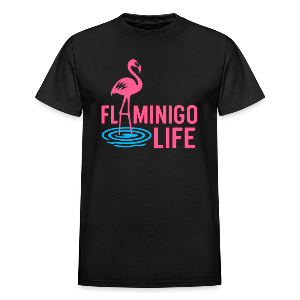 Flamingo Life Ultra Cotton Adult T-Shirt - black