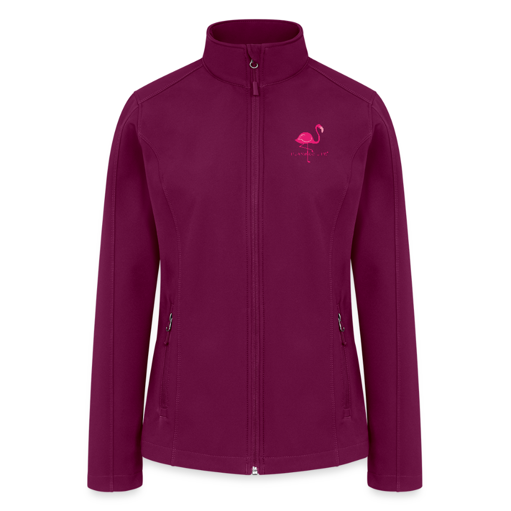 Flamingo Life Women’s Soft Shell Jacket - raspberry