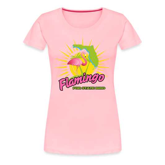 Flamingo for State Bird Women’s Premium T-Shirt - pink