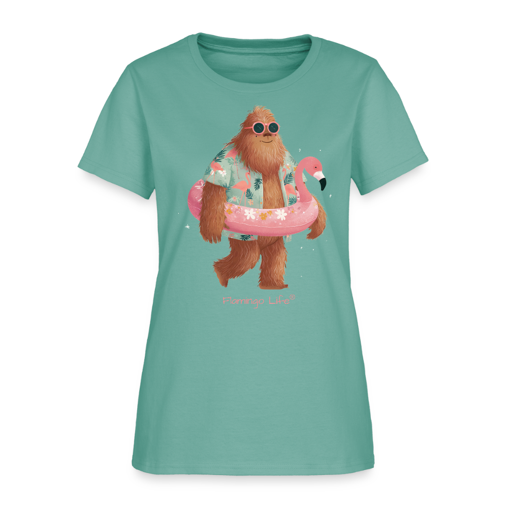 Big Foot Floatie Flamingo Life Women's T-Shirt - aquatic