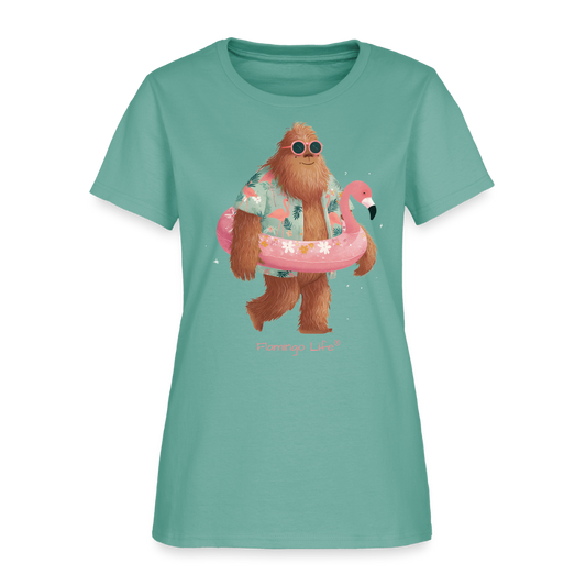 Big Foot Floatie Flamingo Life Women's T-Shirt - aquatic