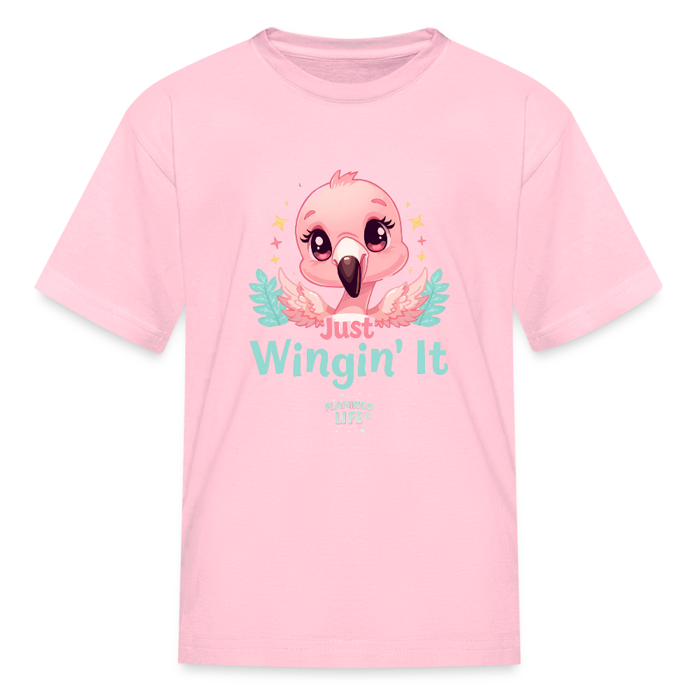Just Wingin' It Kids' T-Shirt - pink