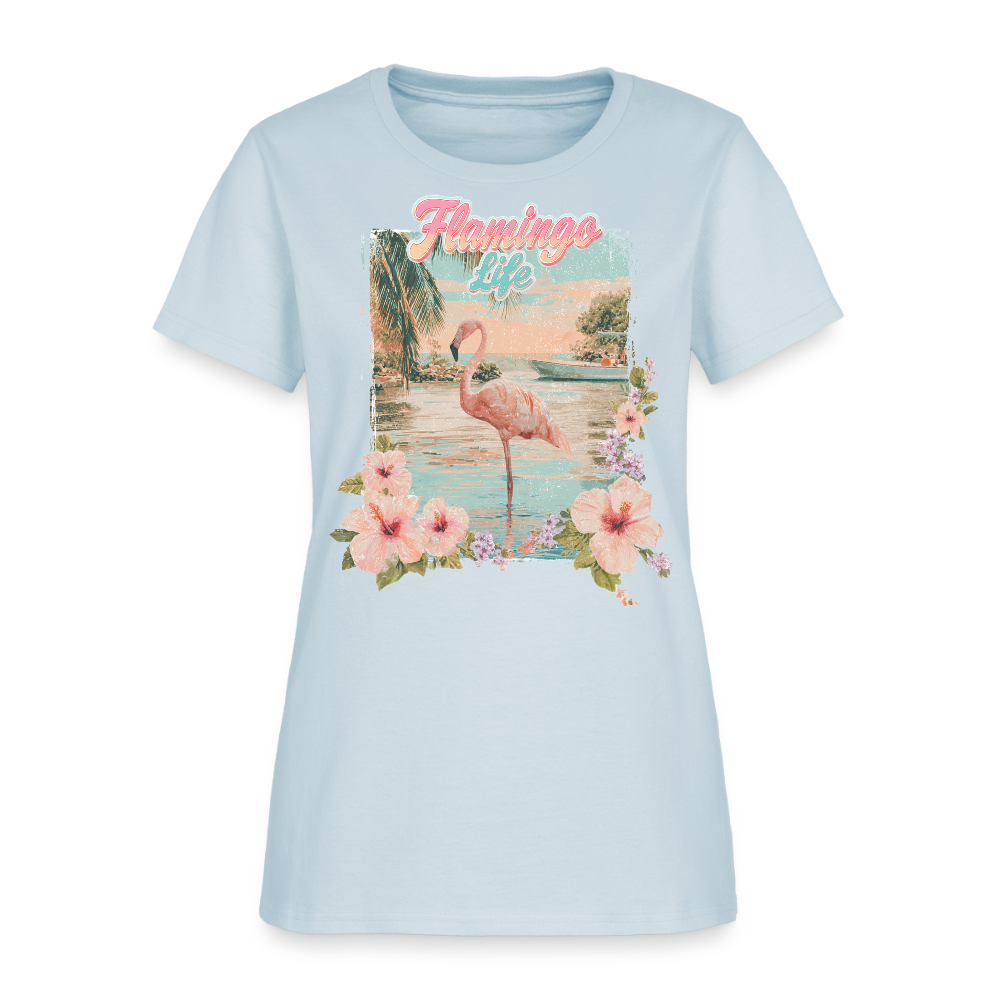 Flamingo Life FL Keys Women's T-Shirt - light blue