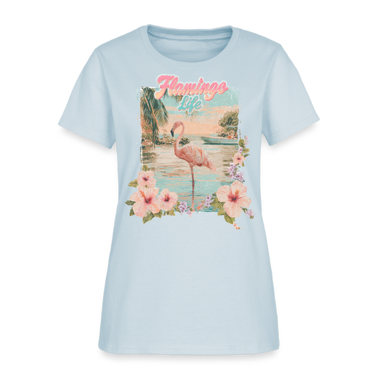 Flamingo Life FL Keys Women's T-Shirt - light blue