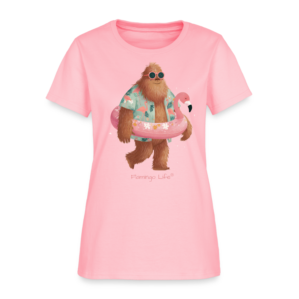 Big Foot Floatie Flamingo Life Women's T-Shirt - pink