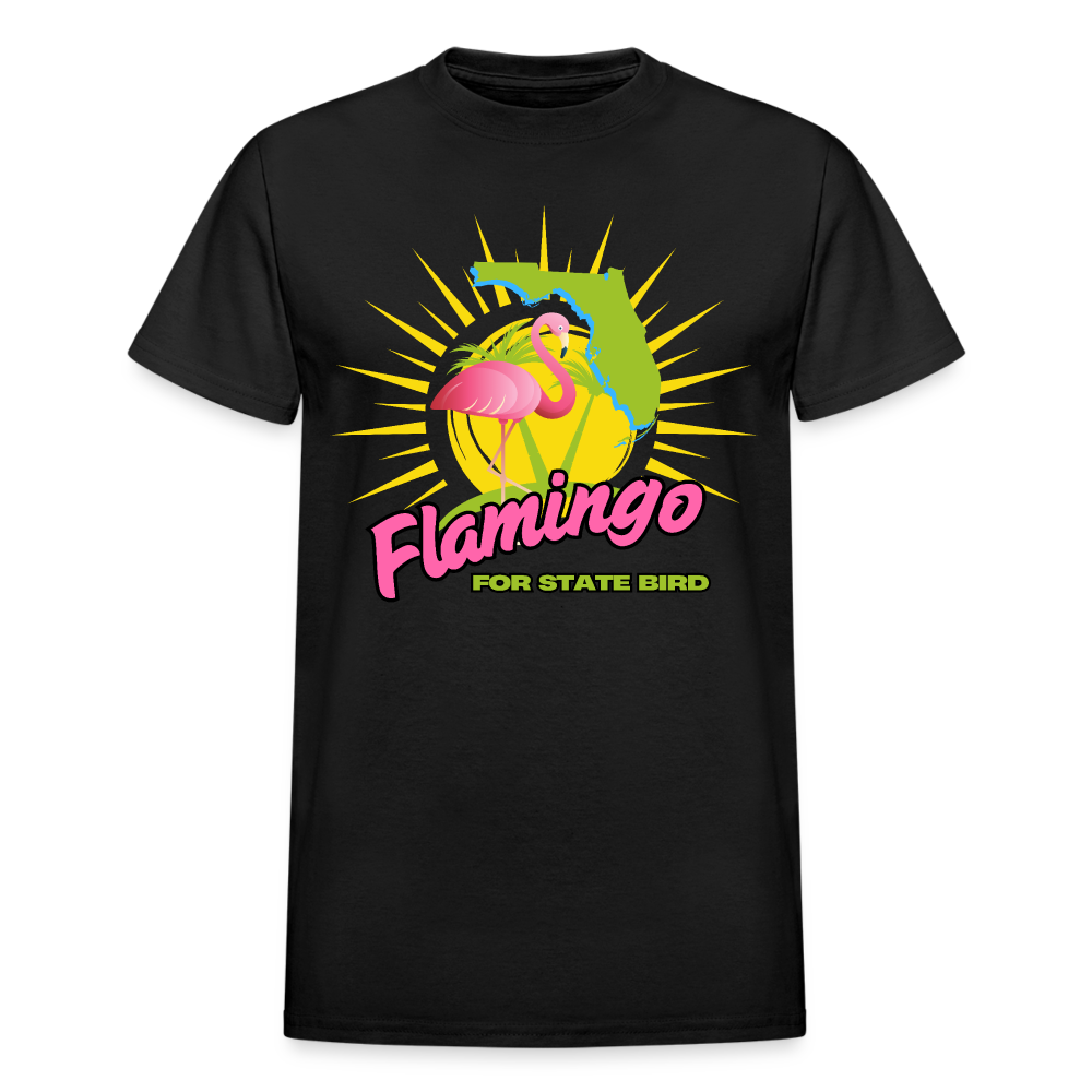 Flamingo for Florida State Bird Adult Unisex T-Shirt - black