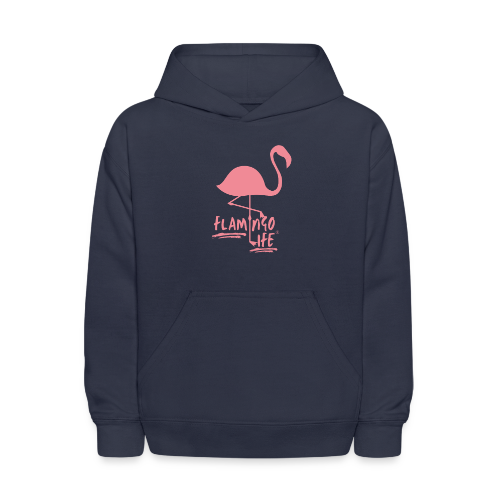 Flamingo Life Kids' Hoodie - navy