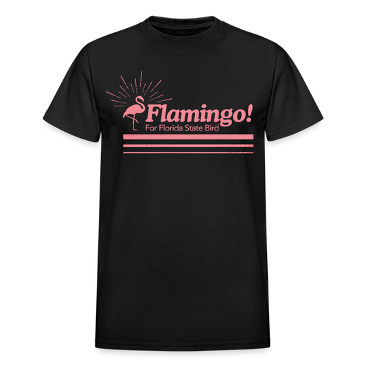 Flamingo For Florida State Bird Adult T-Shirt - black
