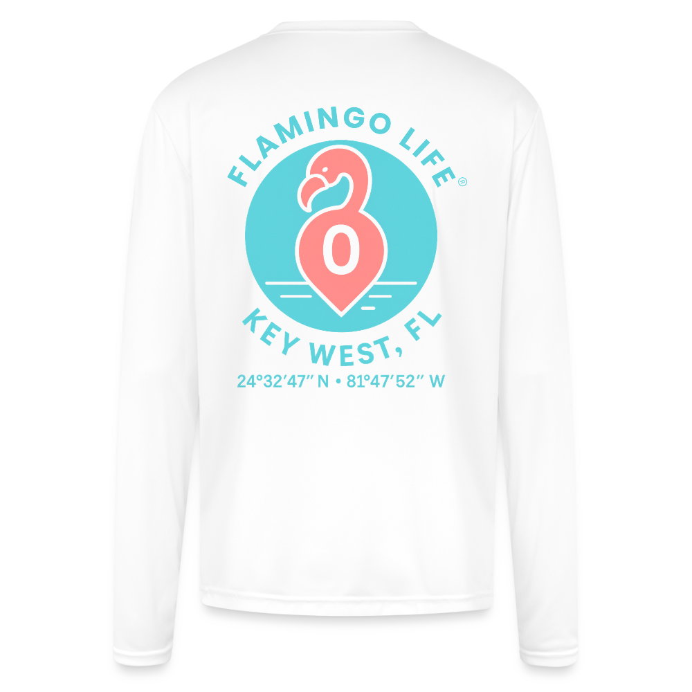 Mile 0 Men's Moisture Wicking Long Sleeve T-Shirt - white